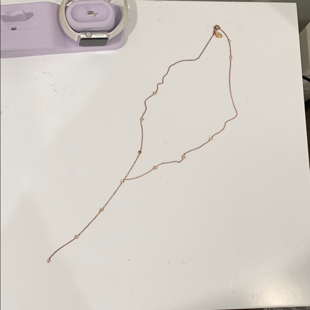gold long necklace